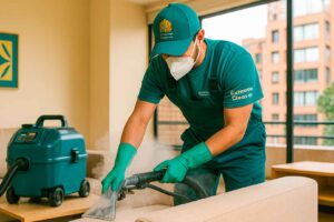Proceso de lavado de muebles a domicilio
